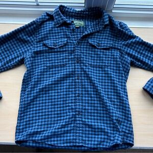 American Eagle Outfitters Flannel Blue Plaid Men's Shirt